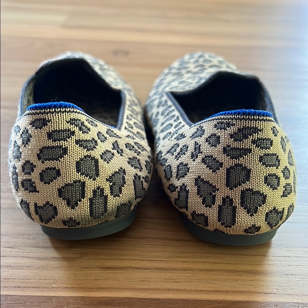 Rothy's Tan and Black Leopard Print Flats Size 6.5 EUC - Picture 4 of 6